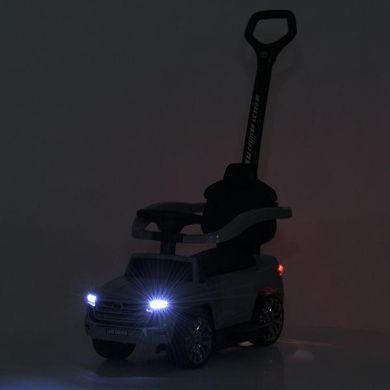 Детский электромобиль, каталка-толокар Toyota Land Cruiser с родительской ручкой мотором 25W и пультом, музыка, UCB, M 6054BLR-1