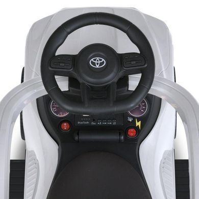 Детский электромобиль, каталка-толокар Toyota Land Cruiser с родительской ручкой мотором 25W и пультом, музыка, UCB, M 6054BLR-1