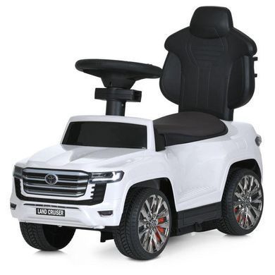 Детский электромобиль, каталка-толокар Toyota Land Cruiser с родительской ручкой мотором 25W и пультом, музыка, UCB, M 6054BLR-1