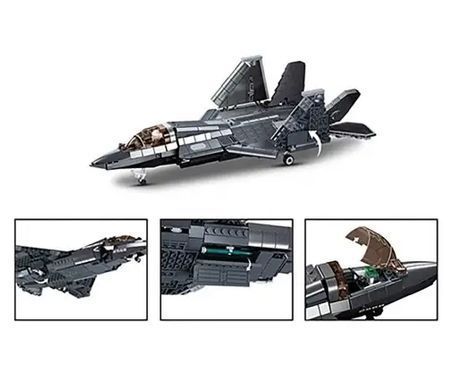 Конструктор SLUBAN Model Bricks Винищувач J-35 (M38-B1186) 838 деталей