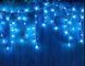 Вулична світлодіодна гірлянда штора (бахрома, дощ) 120 LED, синя на білому дроті 3,0 м