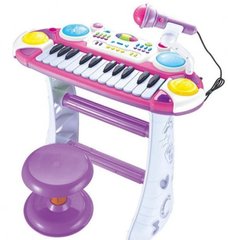 Детский игровой синтезатор на ножках со стульчиком, Joy Toy, 7235A, розовый