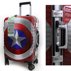 Детский чемодан дорожный 20" «Marvel» Марвел , кодовый замок + ключ, органайзер, подножка 520519