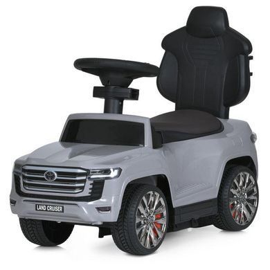 Детский электромобиль, каталка-толокар Toyota Land Cruiser с родительской ручкой мотором 25W и пультом, музыка, UCB, M 6054BLR-11