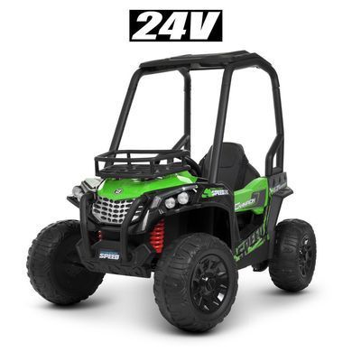 Детский одноместный электромобиль джип с высокой крышей Bambi Racer JS370EBLR-5(24V) зеленый