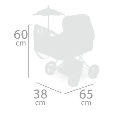 Коляска классическая для кукол DeCuevas Koala, с сумкой, 60*38*65 см, 85079