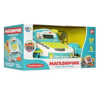 Детский игровой набор "Магазинчик" (кассовый аппарат, сканер, калькулятор, свет, звук) LIMO TOY M 4391 I UA