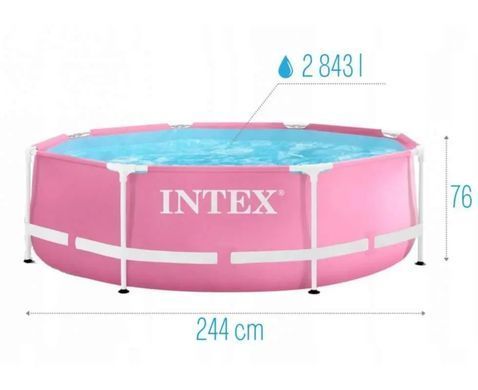 Каркасний круглий басейн 244*76 см., 2843л., Intex 28290