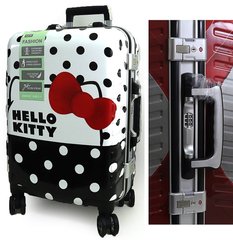 Дитячий чемодан дорожній 20" «Hello Kitty», кодовий замок + ключ, органайзер, підніжка