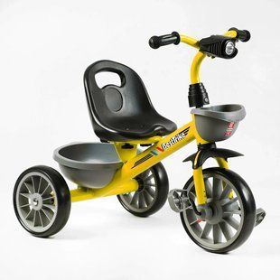 Велосипед дитячий триколісний з кошиком, музична фара, колеса EVA, Best Trike BS-16390