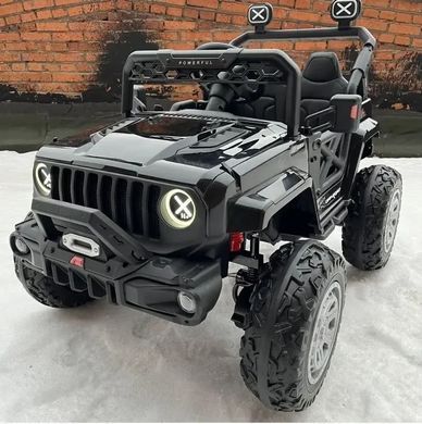 Детский двухместный электромобиль Джип M 4960EBLR-2(24V) Jeep с мягким сидением, MP3, USB / черный