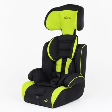 Автокрісло дитяче універсальне, 9-36кг, чорно-зелене JOY 8577 BV