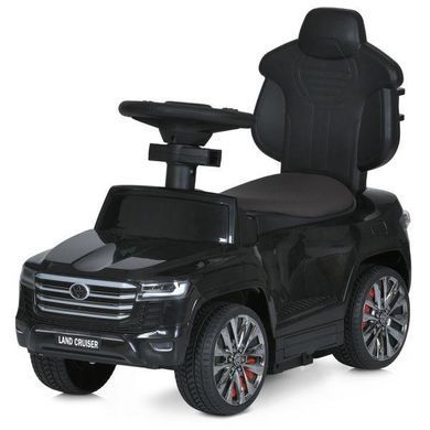 Детский электромобиль, каталка-толокар Toyota Land Cruiser с родительской ручкой мотором 25W и пультом, музыка, UCB, M 6054BLR-2