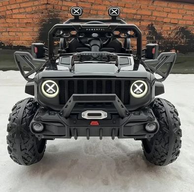 Детский двухместный электромобиль Джип M 4960EBLR-2(24V) Jeep с мягким сидением, MP3, USB / черный