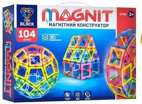 Конструктор магнитный Воздушный транспорт, 104 дет., BT006