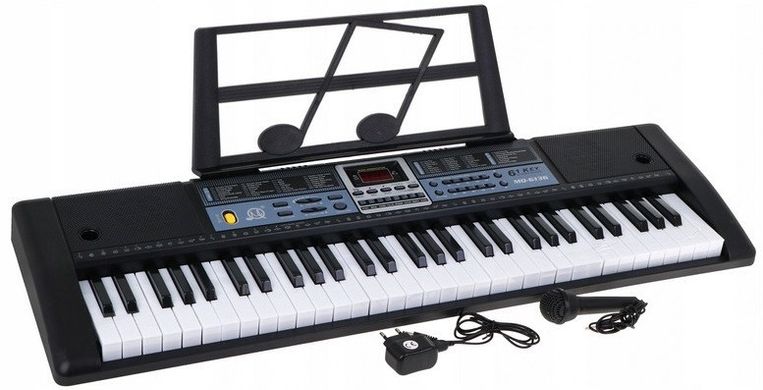Детский игровой синтезатор, 61 клавиша, микрофон, зарядка, MQ6136