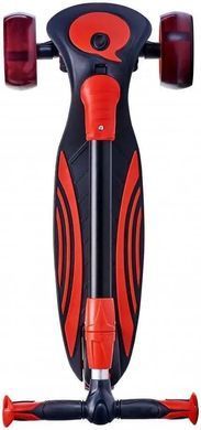 Самокат трехколесный, подвеска колес, складной руль, Maraton Golf B red-black