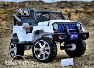 Дитячий електромобіль джип Bambi Racer 4WD M 3237EBLR-1 Jeep USB,MP3 / білий