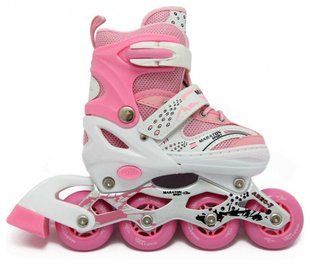 Дитячі розсувні ролики для дівчинки Maraton Oscar M(34-38) pink