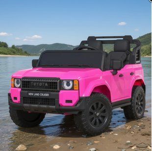 Електромобіль дитячий двомісний машина джип з м'яким сидінням Toyota (M 6280EBLR-8)