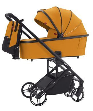 Коляска універсальна 2 в 1, CARRELLO Alfa CRL-6507 (2in1) Sunrise Orange, помаранчева, Карелло Альфа