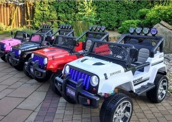 Дитячий електромобіль джип Bambi Racer 4WD M 3237EBLR-1 Jeep USB,MP3 / білий