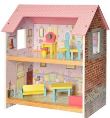 Кукольный деревянный домик с мебелью, 2 этажа, 48*44*25 см, MD 2048