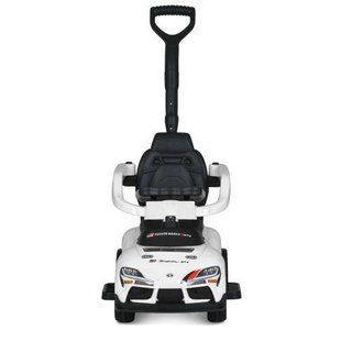 Электромобиль детский Toyota, каталка-толокар с родительской ручкой и мотором 25W, музыка-UCB, пульт д/к, M 6129EBLR-1