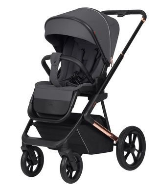 Коляска универсальная 2 в 1, CARRELLO Sigma CRL-6509 2in1 Stone Grey, темно-серая, Карелло Сигма