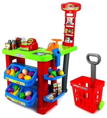 Детский игровой супермаркет, касса, тележка, 661-80