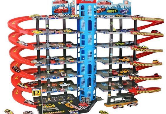Игровой набор Гараж, 7 этажей, 8 машинок по 7 см, 92822 (RK)