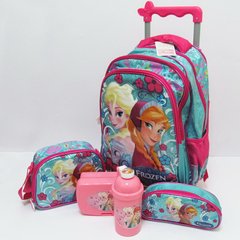 Набор детский чемодан - рюкзак + сумка + пенал + ланчбокс + бутылка, Холодное Сердце Frozen 520234