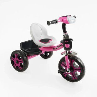 Велосипед дитячий триколісний з кошиком, музична фара, світло, колеса EVA, Best Trike BS-22603