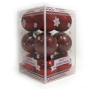 Прикрашання ялинок&nbsp;Подарунок "Christmas", д 12 см* 8 шт., 741929