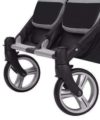 Коляска прогулянкова для двійні, CARRELLO Connect CRL-5502 Serious Black, чорна, Карелло Коннект