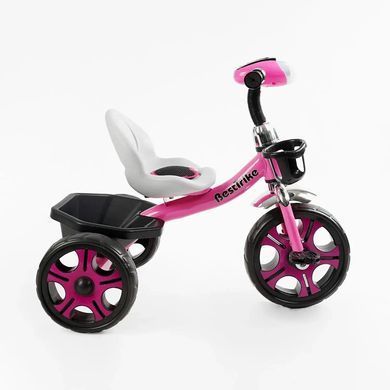 Велосипед дитячий триколісний з кошиком, музична фара, світло, колеса EVA, Best Trike BS-22603