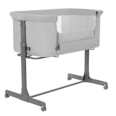 Дитяче приставне ліжечко CARRELLO Luna CRL-16501 Carbon Grey, сіре