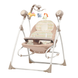 Детский музыкальный шезлонг, кресло-качалка со столиком CARRELLO Nanny 3в1 CRL-0005 Beige Dot