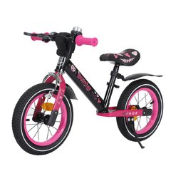 Велобег (беговел) детский BALANCE TILLY Monster T-212529 Crimson, розовый, надувные колеса 12" ручной тормоз