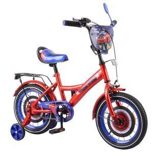 Велосипед дитячий двоколісний Tilly T-214212 Vroom, 14 дюймів, червоно-блакитний