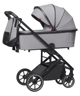 Коляска універсальна 2 в 1, CARRELLO Alfa+ CRL-6507 (2in1) Cloud Grey, сіра, Карелло Альфа