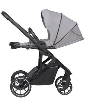 Коляска універсальна 2 в 1, CARRELLO Alfa+ CRL-6507 (2in1) Cloud Grey, сіра, Карелло Альфа