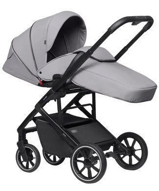 Коляска універсальна 2 в 1, CARRELLO Alfa+ CRL-6507 (2in1) Cloud Grey, сіра, Карелло Альфа