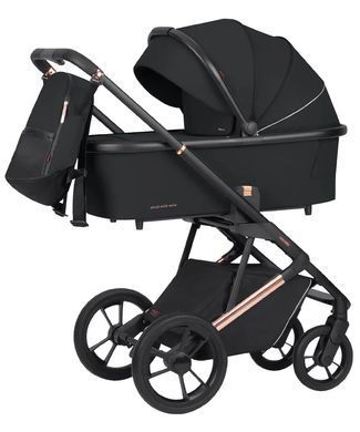 Коляска універсальна, візочок 2 в 1, CARRELLO Sigma CRL-6509 2in1 Obsidian Black, чорна, Карелло Сігма