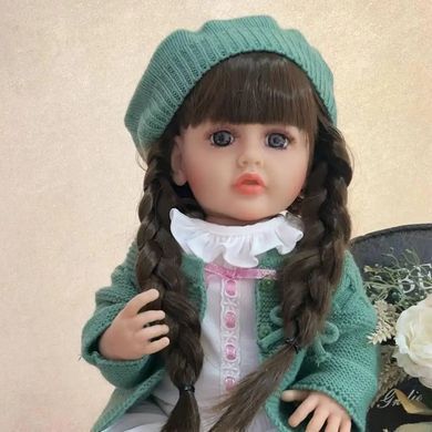 Кукла виниловая (силиконовая) 55см ручной работы KEIUMI, интерактивная (музыкальная), Reborn Baby Doll 68