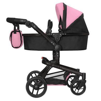 Візочок для ляльок трансформер 2в1, CARRELLO FORTUNA + сумка, 69*42*80см, 9695 PINK