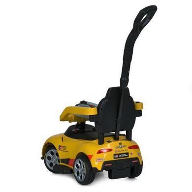Электромобиль детский Toyota, каталка-толокар с родительской ручкой и мотором 25W, музыка-UCB, пульт д/к, M 6129EBLR-6