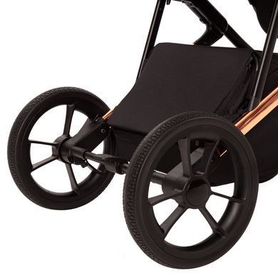 Коляска універсальна, візочок 2 в 1, CARRELLO Sigma CRL-6509 2in1 Obsidian Black, чорна, Карелло Сігма