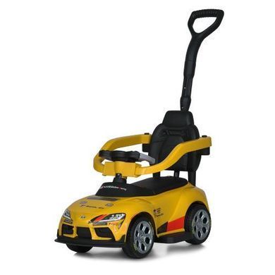 Электромобиль детский Toyota, каталка-толокар с родительской ручкой и мотором 25W, музыка-UCB, пульт д/к, M 6129EBLR-6