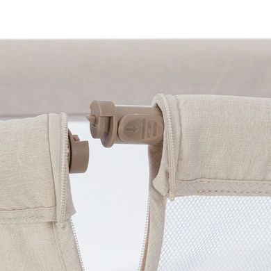 Детская приставная кроватка CARRELLO Luna CRL-16501 Silk Beige, бежевая